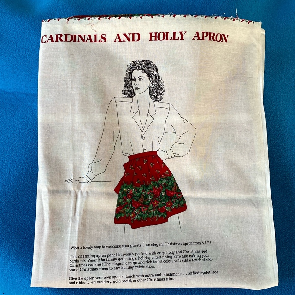 Cranston Apron V. I. P. Screen Print Panel Vintage New